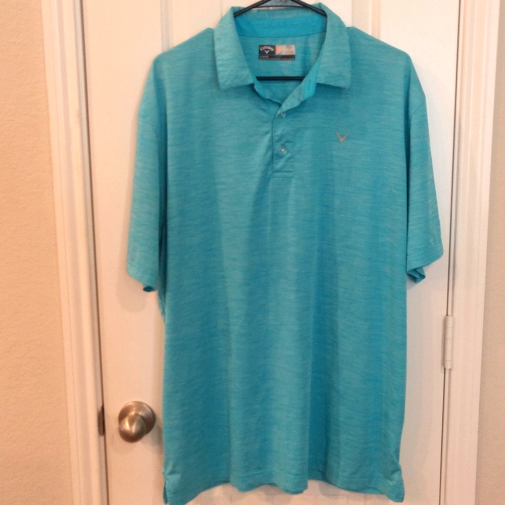 Callaway Men's Large Turquoise Opti dry Golf Polo